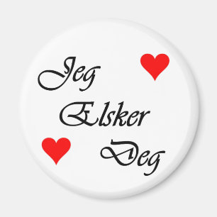 Imán Noruego "te amo" grados de Norsk "Jeg Elsker "