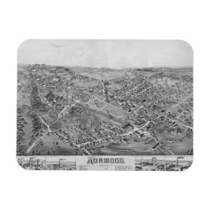 Imán Norwood, MAMÁES Mapa de Vintage 1882