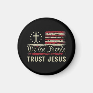 Imán Nosotros confiamos en Jesús - Bandera de los Estad