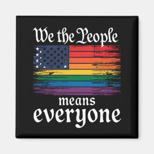 Imán Nosotros El Pueblo Significa Todos USA Bandera LGB
