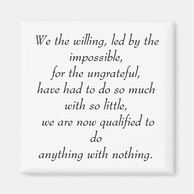 Imán Nosotros los que estamos dispuestos, liderados por (Frente)