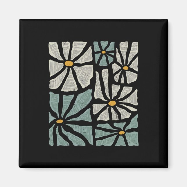 Imán Not My President 2025 Retro Subtle Boho Floral Ant (Frente)