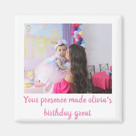 Imán Nota de agradecimiento para invitados de fotos de