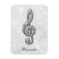 Nota de música de diamante personalizada Damasco f