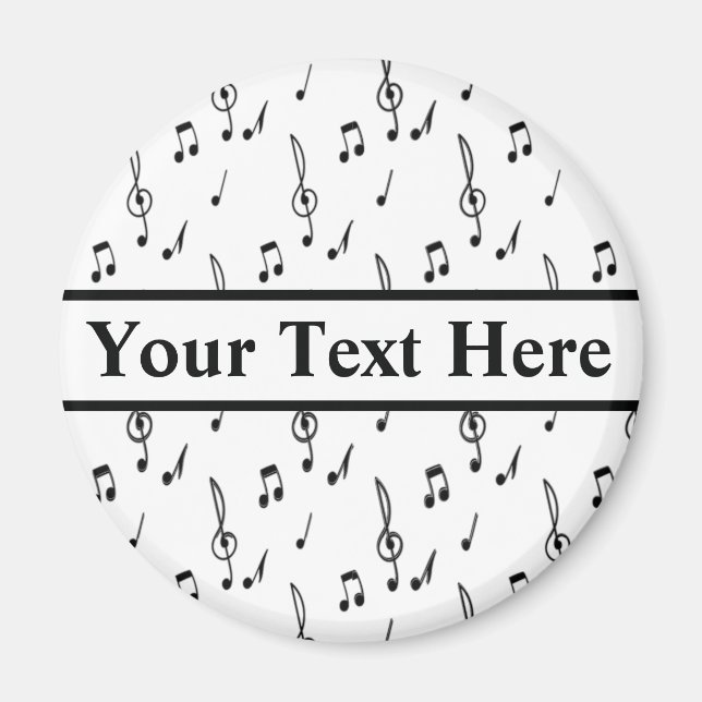 Imán nota de música Patrón Tema de música Treble Clef (Frente)