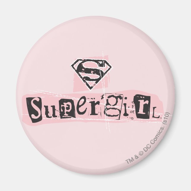 Imán Nota de rescate de logotipo supergirl (Frente)