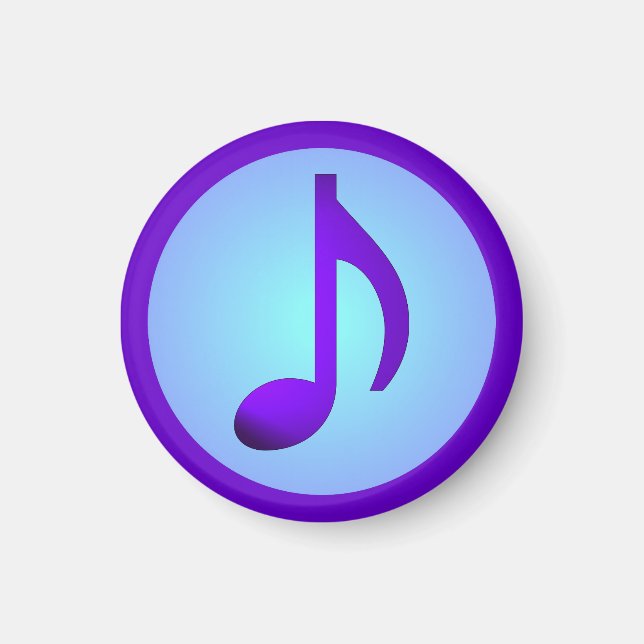 Imán Nota musical Purple Blue Elegant (Frente)