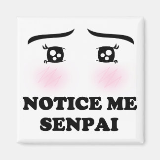 Imán Notar Me Senpai Sonrojando Al Chica Kawaii Suki