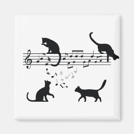 Imán Notas de música de reproducción de gatos