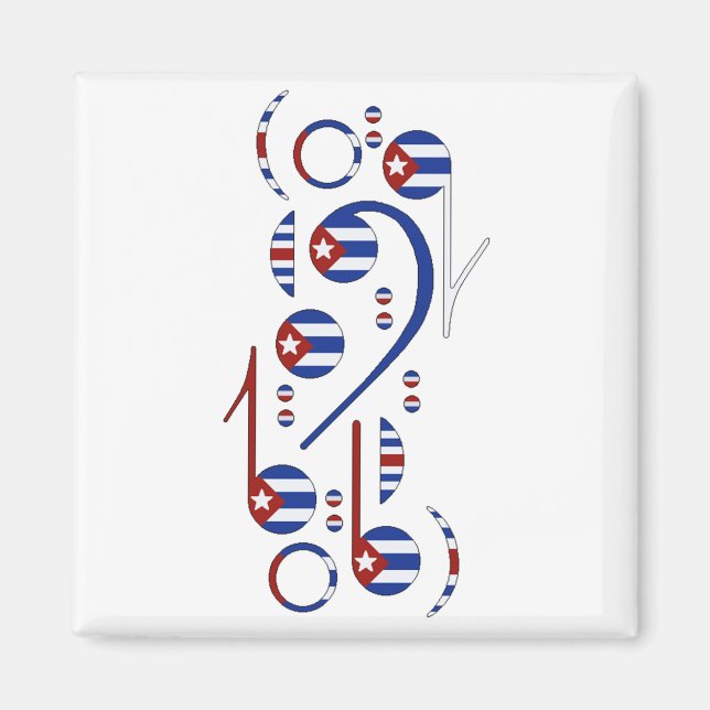 Imán Notas de música latina (Frente)