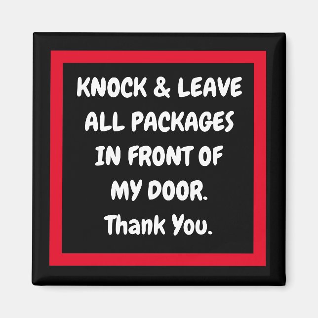 Imán NOTAS metalizado AMAZON, FEDEX, USPS, DEJAR PKGS (Frente)