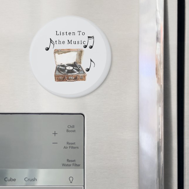 Imán Notas musicales de tocadiscos (In situ (nevera))