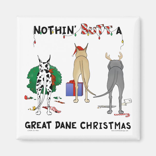 Imán Nothin' Butt A Dane Navidades (Frente)