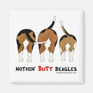 Imán Nothin' Butt Beagles