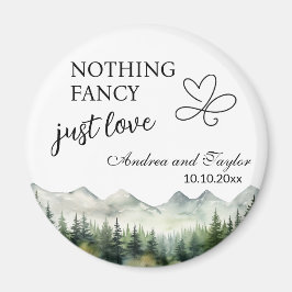 Imán Nothing Fancy Just Love Elegant Wedding favor