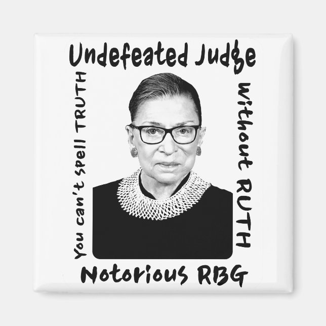 Imán Notorious RBG Undefeated Judge (Frente)