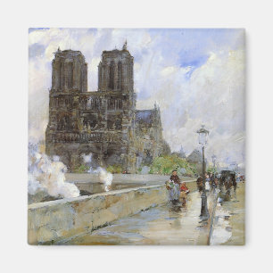 Imán Notre Dame Cathedral (Paris, France) (Vintage Art)