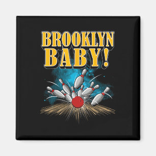 Imán Novedad Ten Pin Brooklyn Baby Funny Bowler Y Bow