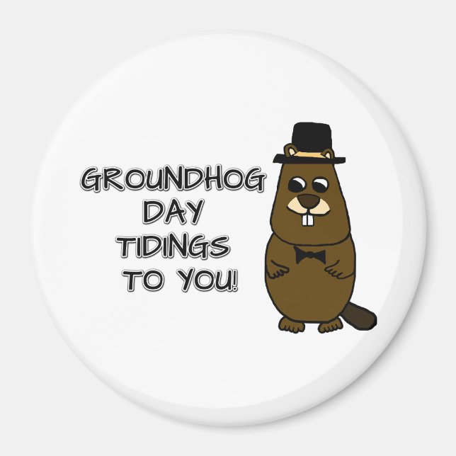Imán ¡Novedades de Groundhog Day! (Frente)