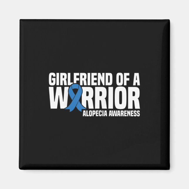 Imán Novia amiga de un Warrior Blue Ribbon Alopecia (Frente)