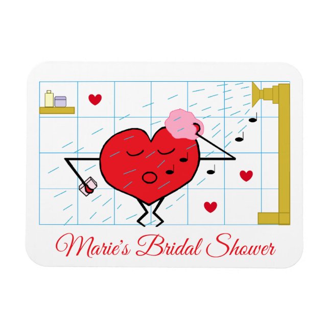 Imán Novia de la ducha de amor (Horizontal)
