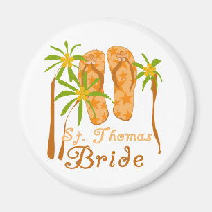 Imán Novia de St Thomas de los flips-flopes
