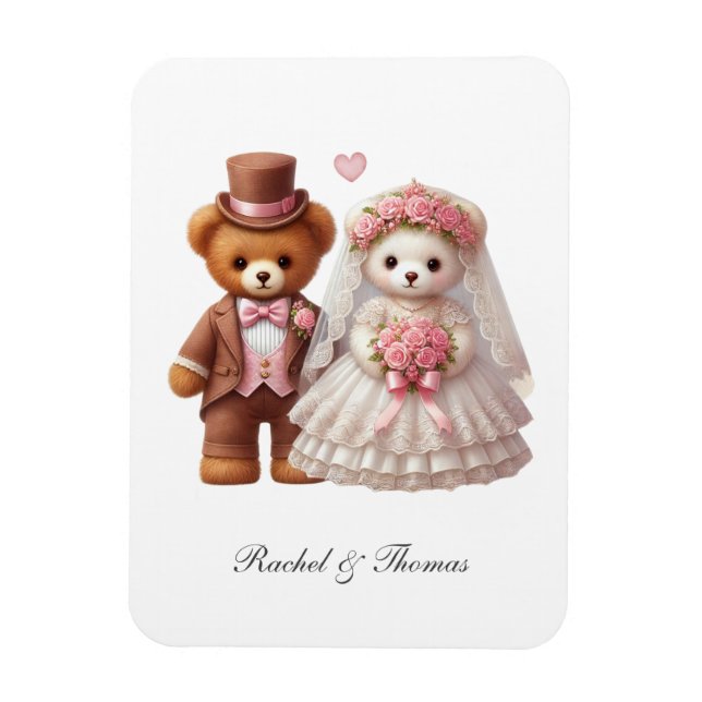 Imán Novia De Teddy Y Boda De Groom (Vertical)
