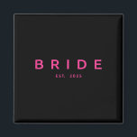 Imán Novia Est. Bachelo, Boda de ducha de novia rosa 20<br><div class="desc">Novia Est. Bachelorette,  Boda de ducha de novia rosa 2025</div>