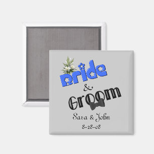 Imán Novia Groom Salve La Fecha Boda Favor Magnet
