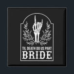 Imán Novia Groom Skeleton Parejas Coincidiendo Boda<br><div class="desc">Novia Groom Skeleton Parejas a la par Boda Halloween</div>