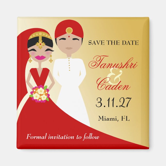 Imán Novia india de 311 años con Groom (Frente)