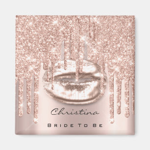 Imán Novia Para Ser Bridal Ducha Beso Liceo Purpurina R