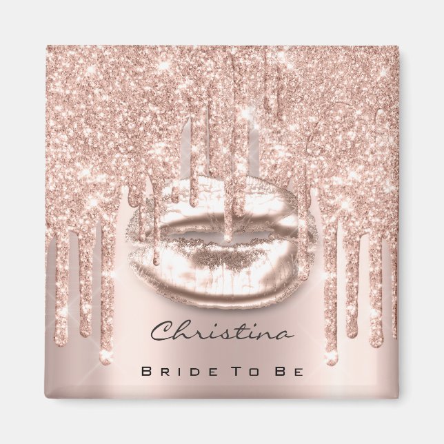 Imán Novia Para Ser Bridal Ducha Beso Liceo Purpurina R (Frente)