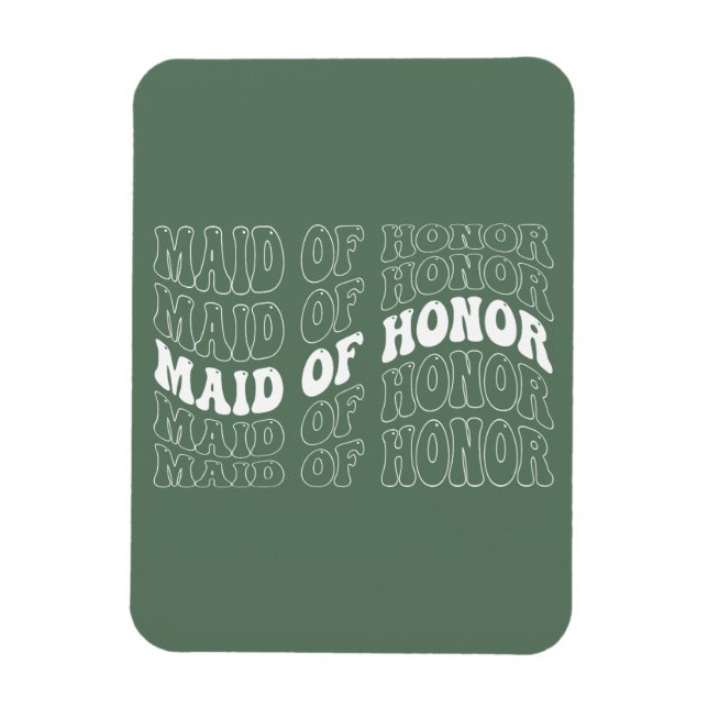 Imán Novia Retro Dama de Honor (Vertical)