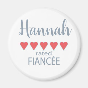 Imán Novia y Cortejo Nupcial 5 Corazones Prometida