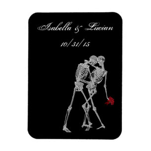 Imán Novia y Groom Skeleton Boda de vampiros góticos