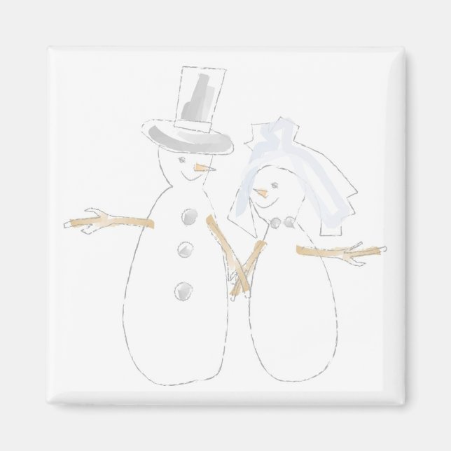 Imán Novia y novio de la gente de nieve (Frente)