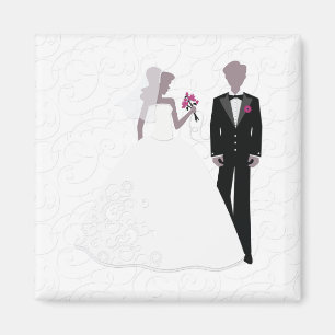 Imán Novia y novio elegantes