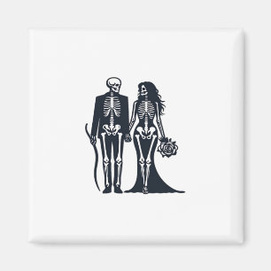 Imán Novia y Novio Esqueleto Gótico - Hasta que la Muer
