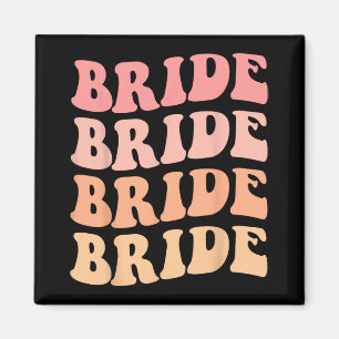 Imán Novia Yo Sí Equipo Boda Retro Novia Bachelorette P