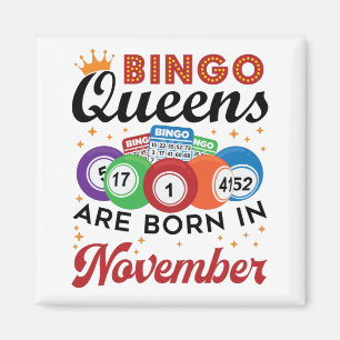 Imán Noviembre de cumpleaños de Bingo