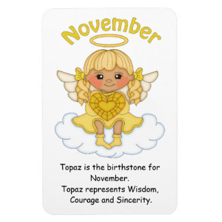 Imán Noviembre Nacimiento Angel Blonde Premium Magnet