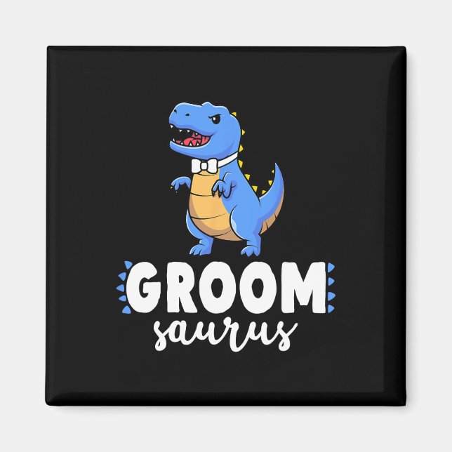 Imán Novio Saurus Dinosaurio Compromiso Bodas Parejas M (Frente)