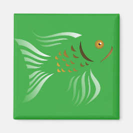 Imán Nowruz Goldfish Vector Graphics Fondo verde