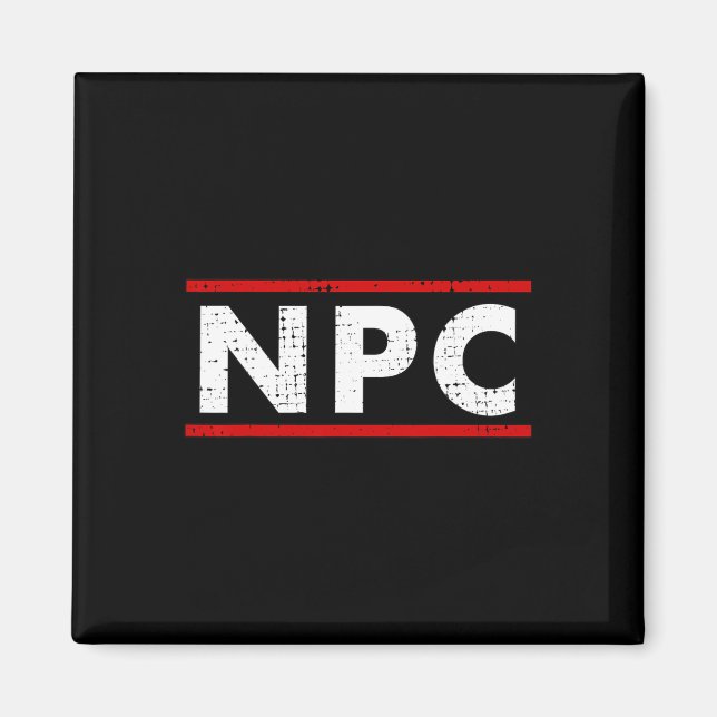 Imán Npc Meme - Personaje No Jugador 1  (Frente)