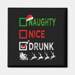 Imán Ntrapizados Navidades ebrios Pajamas Funny Santa H