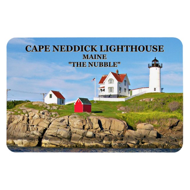 Imán Nubble Light, Cape Neddick Maine Flexi Magnet (Horizontal)