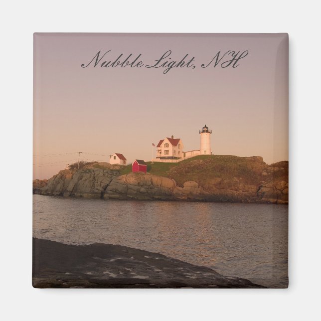 Imán Nubble Light, York, Maine Magnet (Frente)