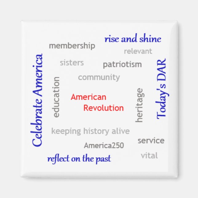 Imán Nube de la palabra de DAR (Frente)