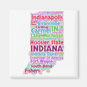 Imán Nube de la palabra de Indiana
